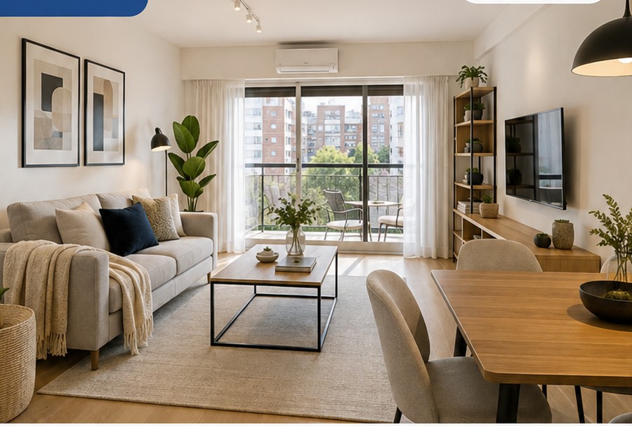 Living del departamento de Monroe 1300